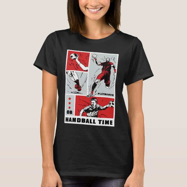 Handball time Playmaker Collage T Shirt (Framsida)