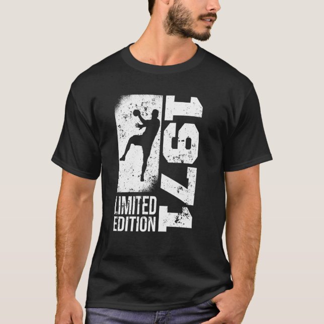 Handballers Handball-spel 1971 Birthday Handball T Shirt (Framsida)