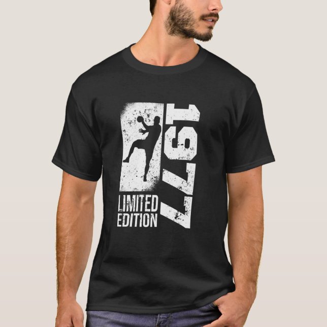 Handballers Handball-spel 1977 Birthday Handball T Shirt (Framsida)