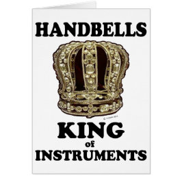 Handbell Kung för instrument Hälsningskort