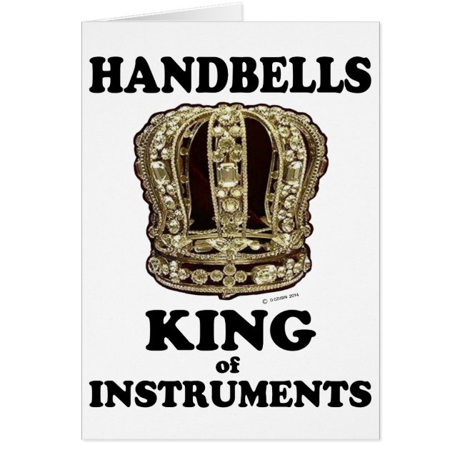 Handbell Kung för instrument Hälsningskort (Framsidan)