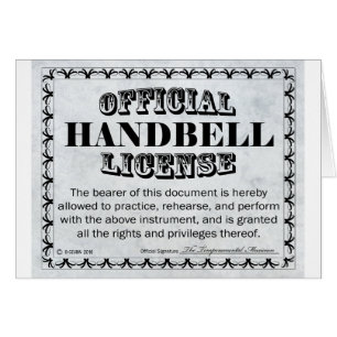 Handbell-licens Hälsningskort