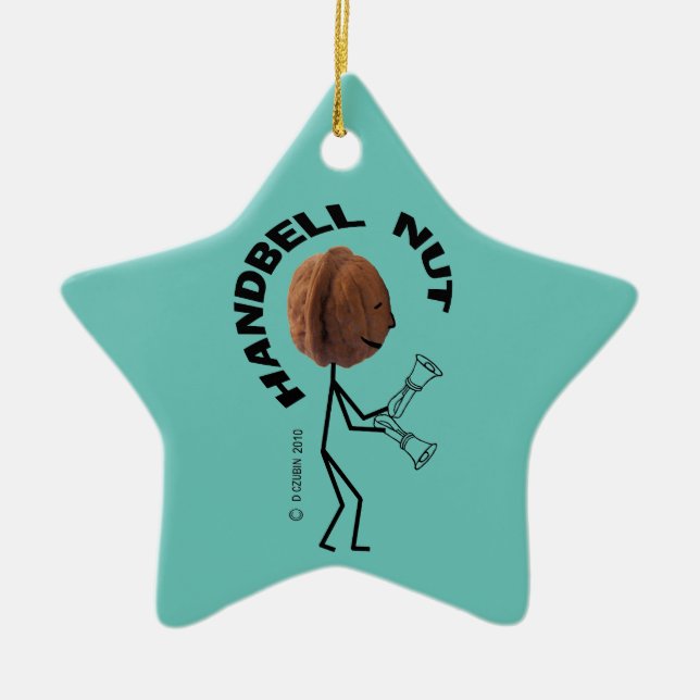 Handbell Nöt Ceramic Ornament (Framsidan)