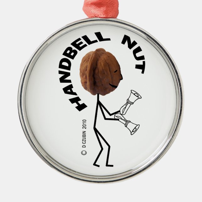 Handbell Nöt Julgransprydnad Metall (Framsidan)