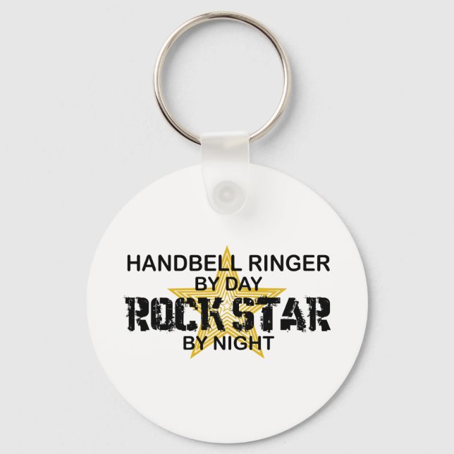 Handbell RInger-Rockstjärna efter natt Nyckelring (Framsida)