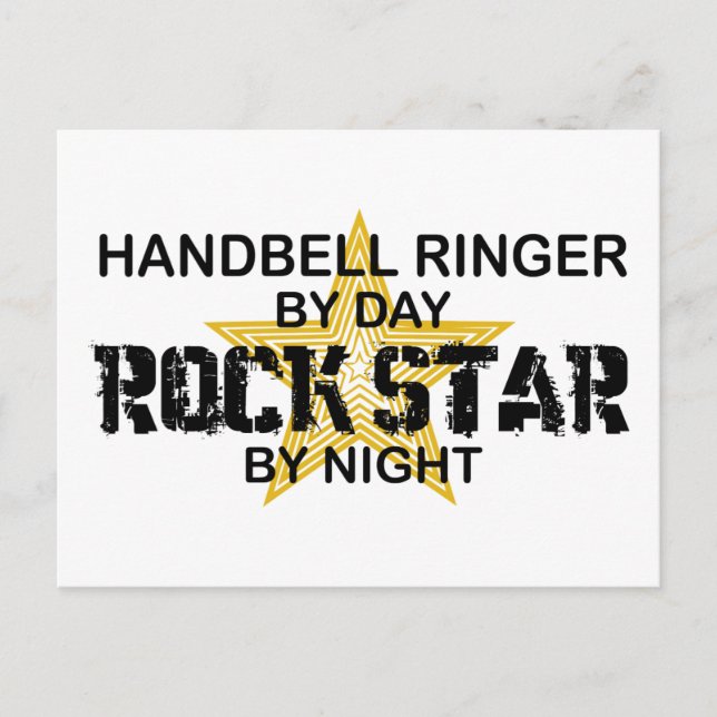 Handbell RInger-Rockstjärna efter natt Vykort (Framsida)