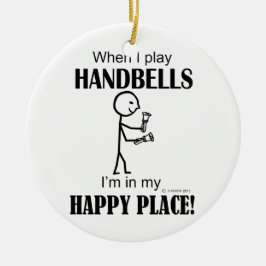 Handbells Lycklig Ställe Julgransprydnad Keramik