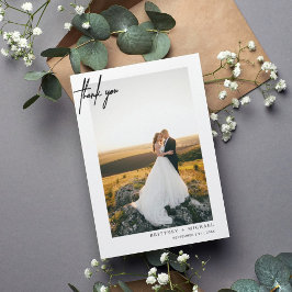 Handbevarad modern, enkel foto tack kort
