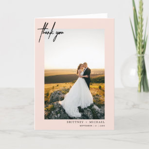 Handbevarad modern Rosa Tack Kort