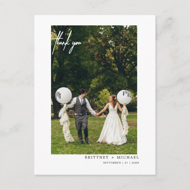 Handbevarat, modernt, minimalt foto vykort (Framsida)