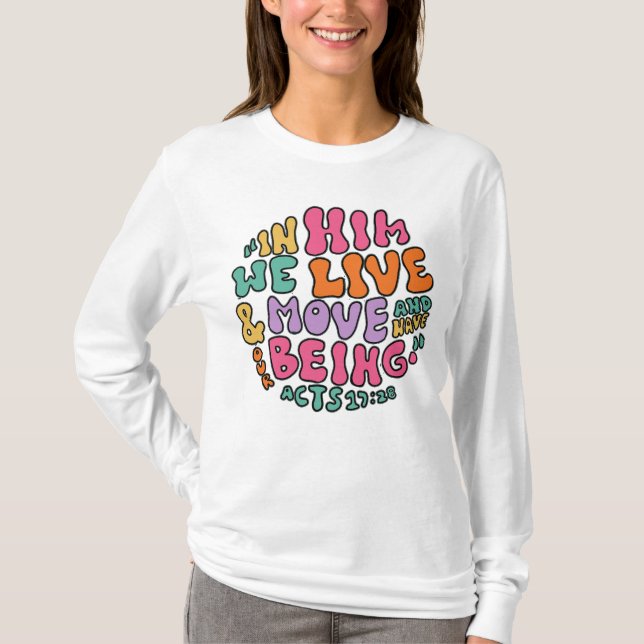 Handbok 17:28 Handskrift som ger färggrafi T Shirt (Framsida)