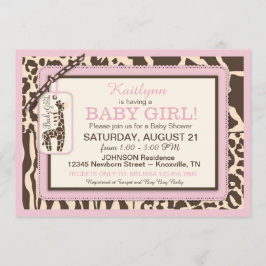 Handbok för djurtryck och Jumper för spädbarn Inbjudningar