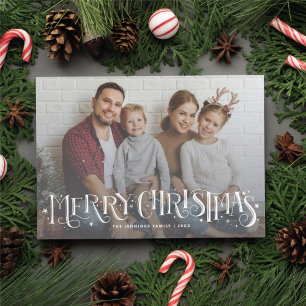 Handbok för God jul-familjens fotokort Meddelande