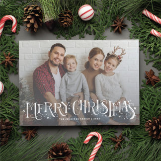 Handbok för God jul-familjens fotokort Meddelande