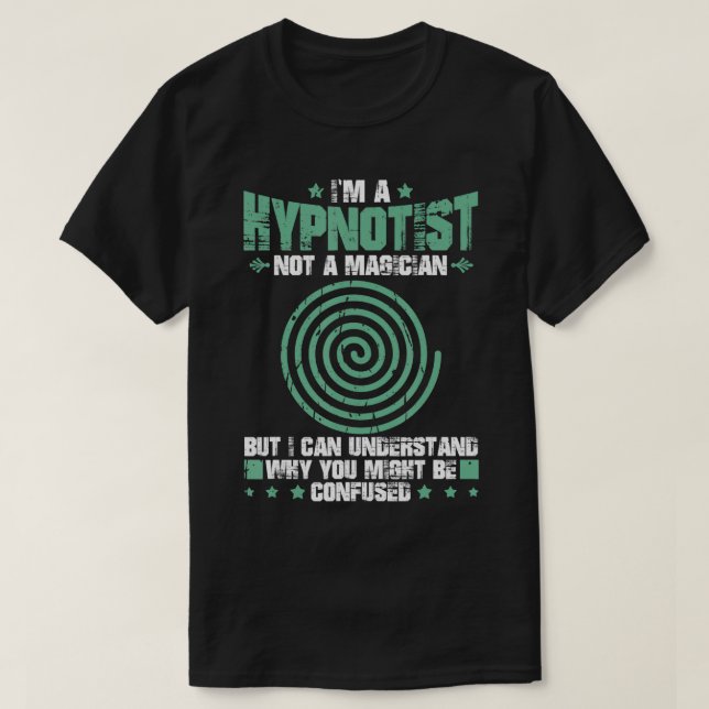 Handbok för Hypnosis Ssparvilt Hypnotist Spiral Få T Shirt (Design framsida)
