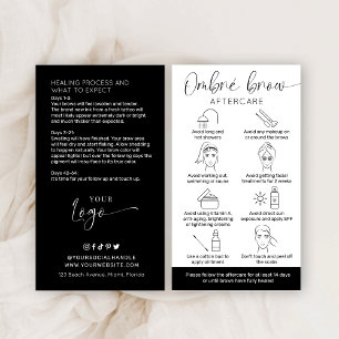 Handbok för minimalistisk Logotyp, Ombre Powder Br Visitkort