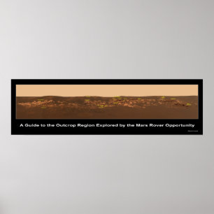 Handbok för Sten-utgröning nära Mars Rover-affärsm Poster