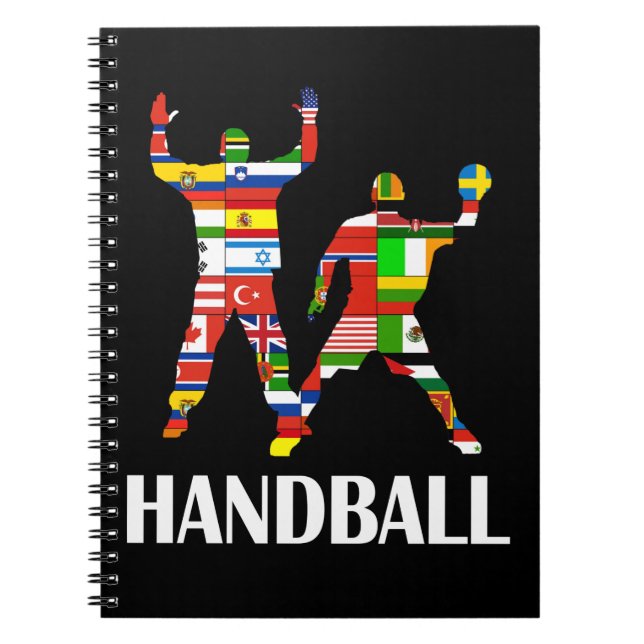 Handboll Anteckningsbok Med Spiral (Framsidan)