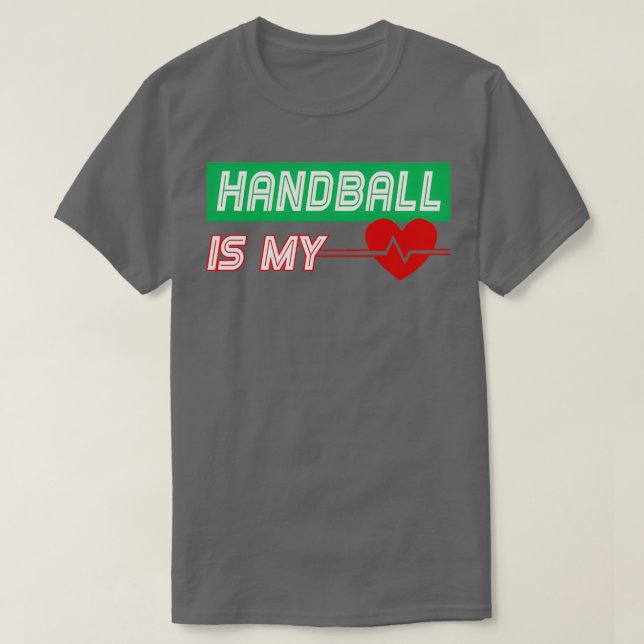 Handboll är min hjärtrytm, en vacker jul på födels t shirt (Design framsida)