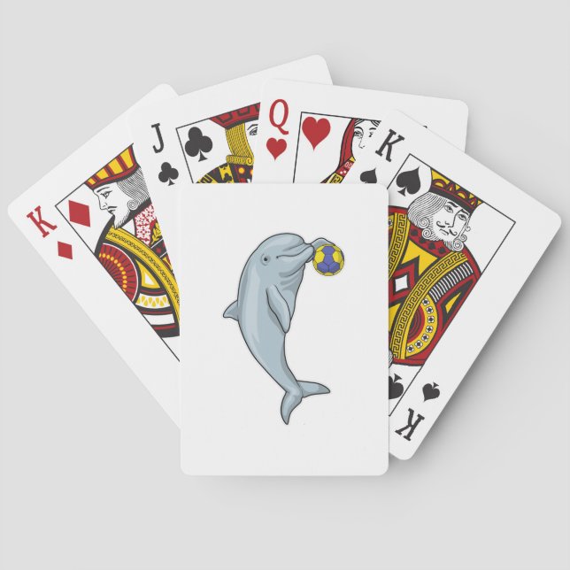 Handboll för Dolphin Handball-spelare Casinokort (Baksidan)