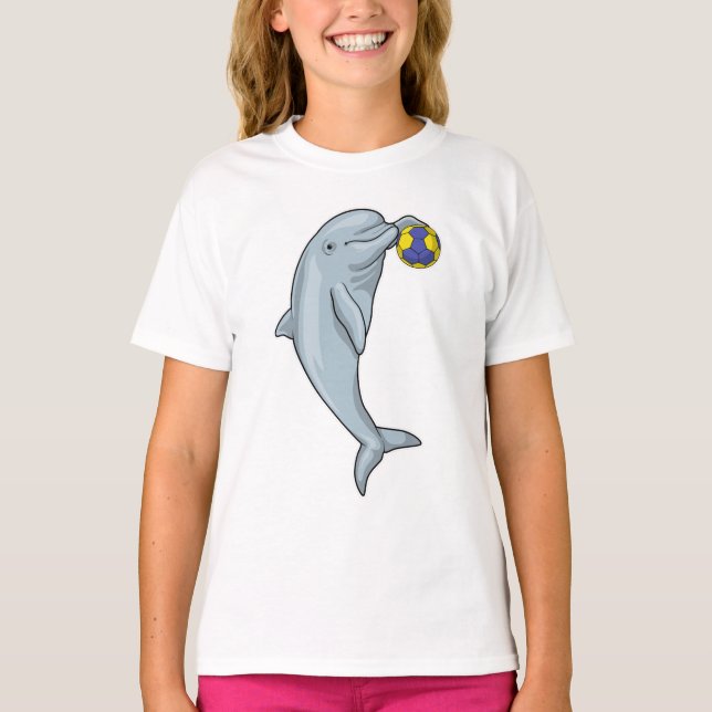 Handboll för Dolphin Handball-spelare T Shirt (Framsida)