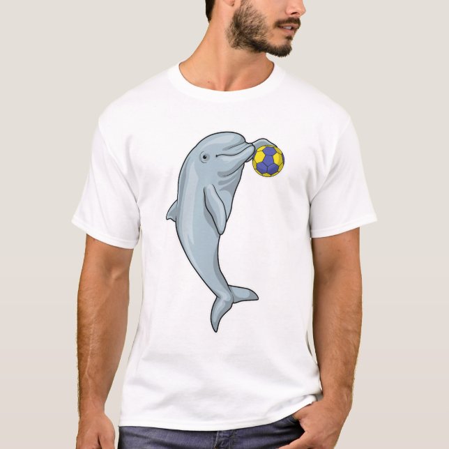 Handboll för Dolphin Handball-spelare T Shirt (Framsida)