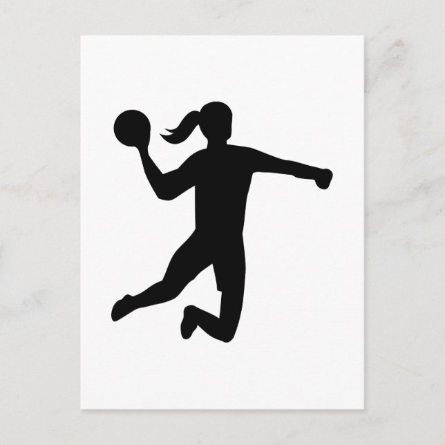 Handboll för kvinnor vykort (Framsida)