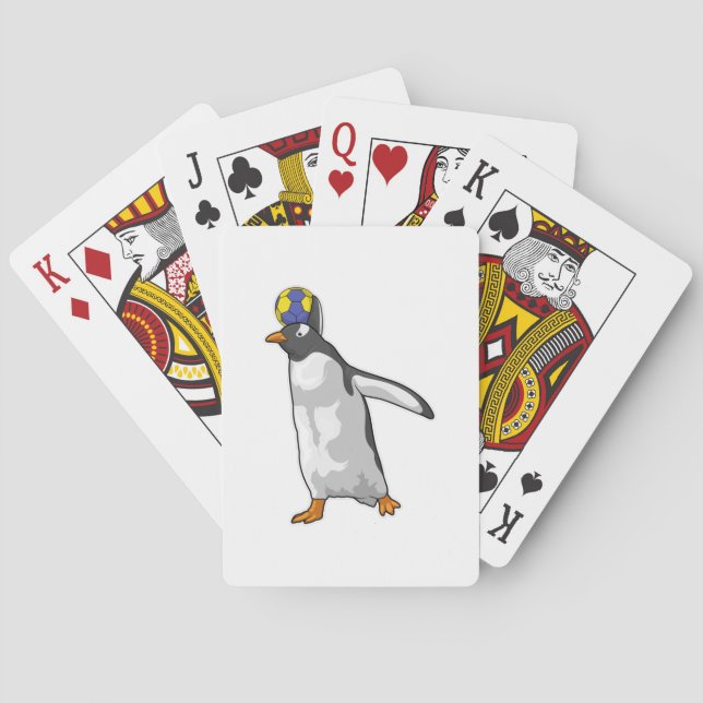 Handboll för penguin Handball-spelare Casinokort (Baksidan)