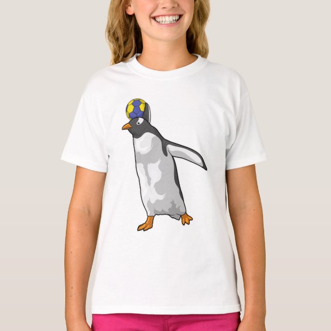 Handboll för penguin Handball-spelare T Shirt (Framsida)