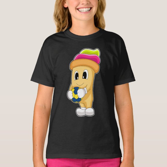 Handboll för spelaren i Glass Handball T Shirt (Framsida)