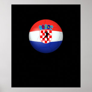 Handboll - Kroatien Flaggtävlingströja Poster