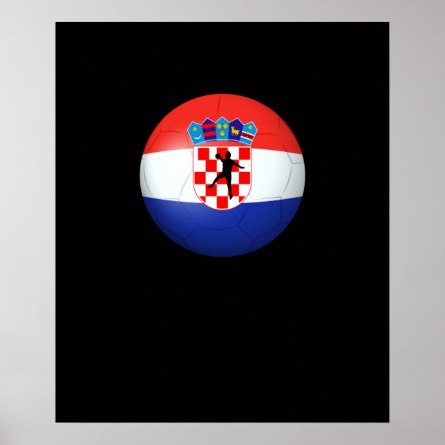 Handboll - Kroatien Flaggtävlingströja Poster (Framsidan)