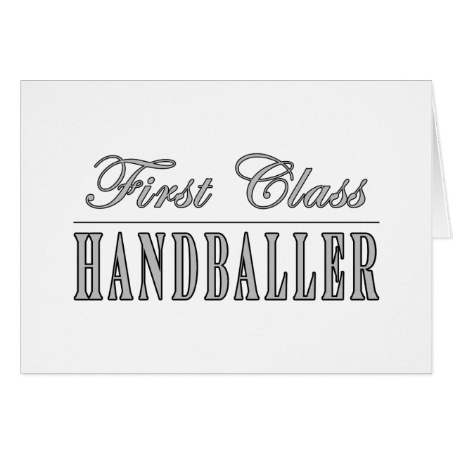 Handboll och Handballers: Klassificera först OBS Kort (Framsidan Horizontal)