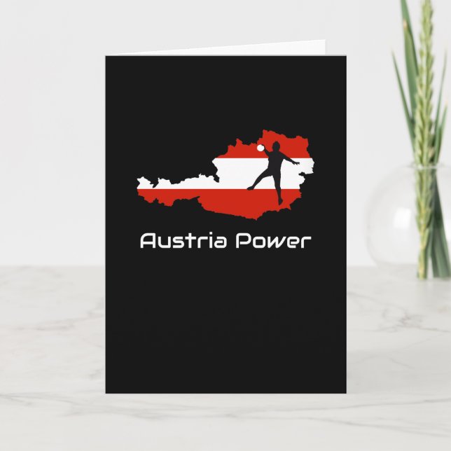Handboll -Österrike Power Österrike Tröja Kort (Framsida)