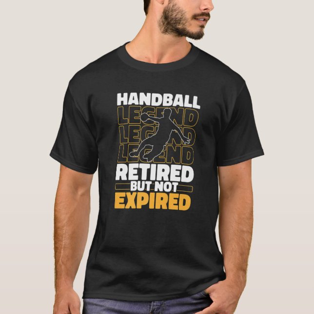 Handboll Pensionerad sport  Handboll T Shirt (Framsida)