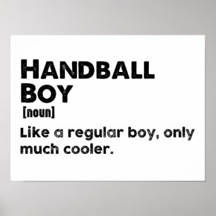 Handboll Pojke Definition Rolig Handbollsspelare Poster