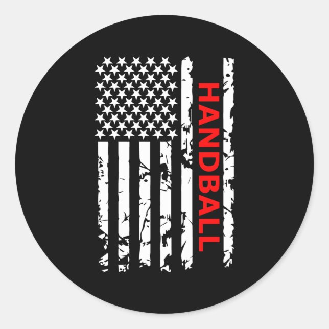 Handboll Runt Klistermärke (Framsida)