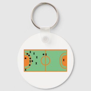 handbollfält med spelaresymbolen nyckelring