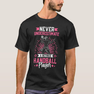 Handbollsgrafik för flickor, handbollsspelare t shirt