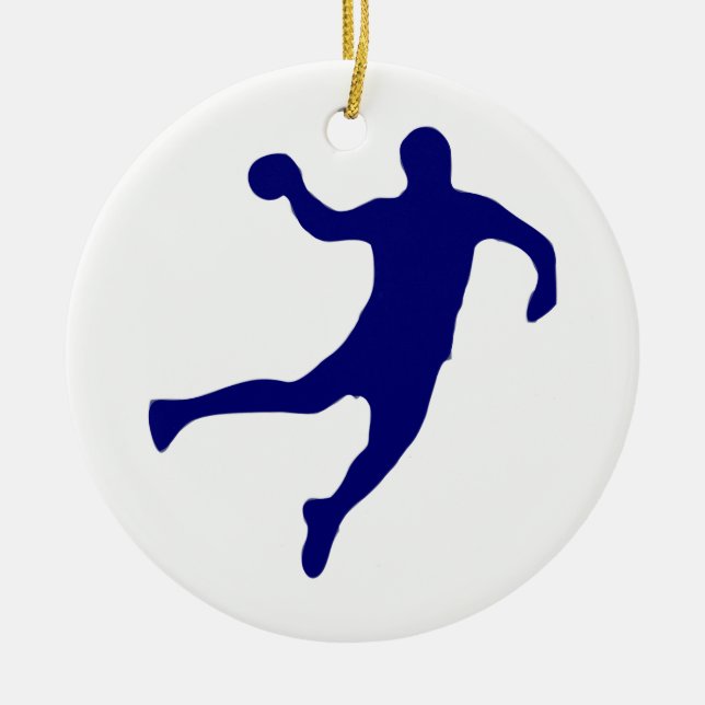 HandbollSilhouette Julgransprydnad Keramik (Framsidan)