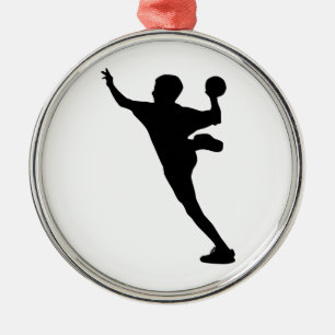 handbollspelare julgransprydnad metall