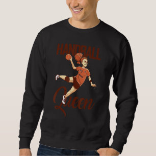 Handbollsspelare Handboll Boll Drottning Outfit Ha Lång Ärmad Tröja