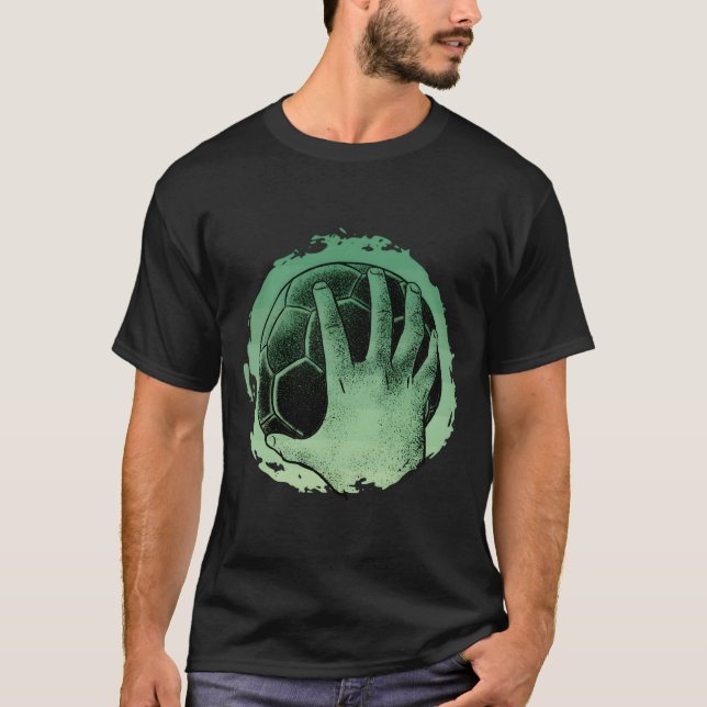 Handbollsspelarstil för handbollsentusiaster t shirt (Framsida)