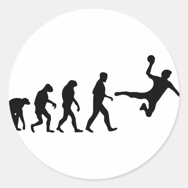 Handbollsutveckling Runt Klistermärke (Framsida)