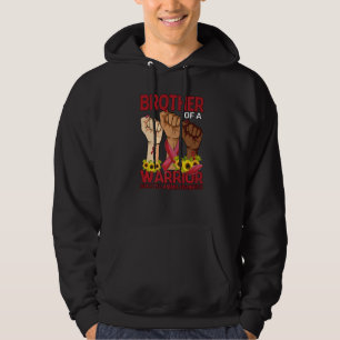Handbroder till en Medveten Warrior Sickle Cell An Hoodie