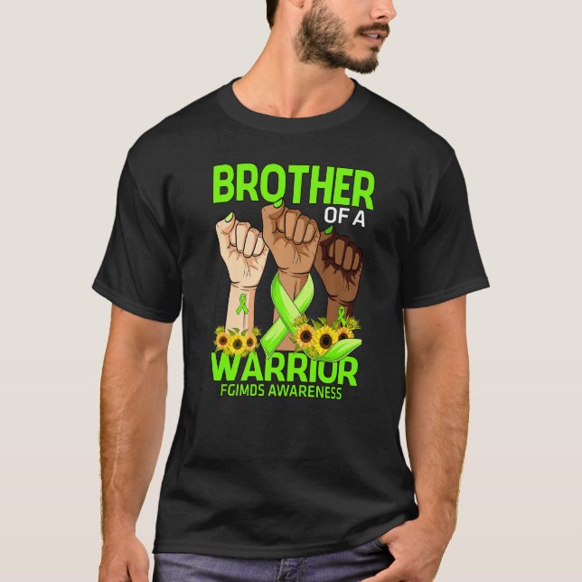 Handbroder till en Warrior Fgimds Awareness Sunflo T Shirt (Framsida)