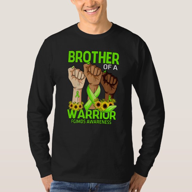 Handbroder till en Warrior Fgimds Awareness Sunflo T Shirt (Framsida)