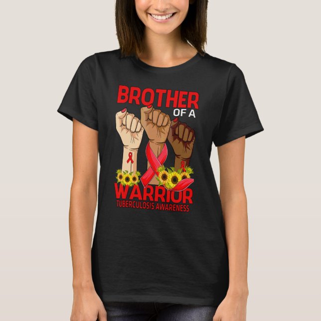 Handbroder till Warrior Tuberculosis Awareness S T Shirt (Framsida)