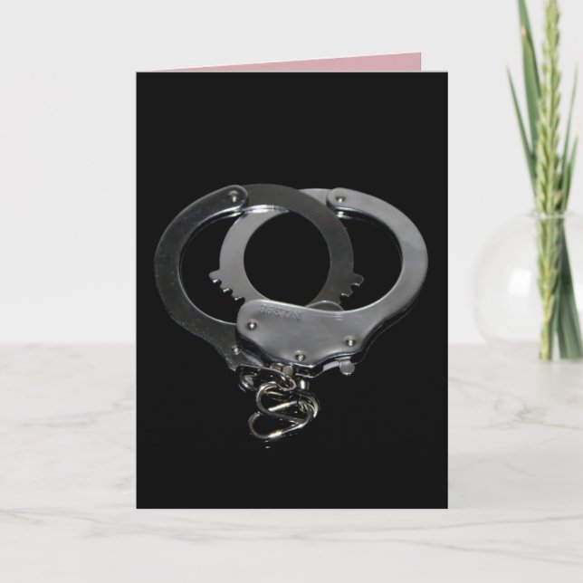 HANDCUFFS KINKY fru make KÄRLEK CARDS Kort (Framsida)
