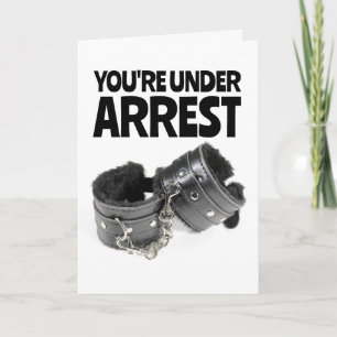 HANDCUFFS KINKY ROMANTIC FOR WIFE GREETING CARD KORT